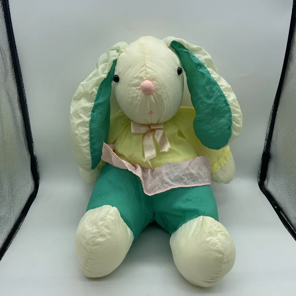 Vintage Gibson Greetings Plush Puffalump Style Bunny Rabbit Nylon